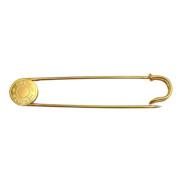 Hermes Serie Brooch Pin GD W/Box Safety Pin Gold W/Box - Picture 5 of 11